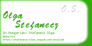 olga stefanecz business card